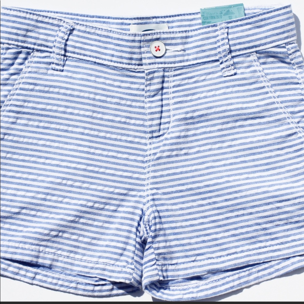 Old Navy Girls Pinstriped Shorts NWT Size 8